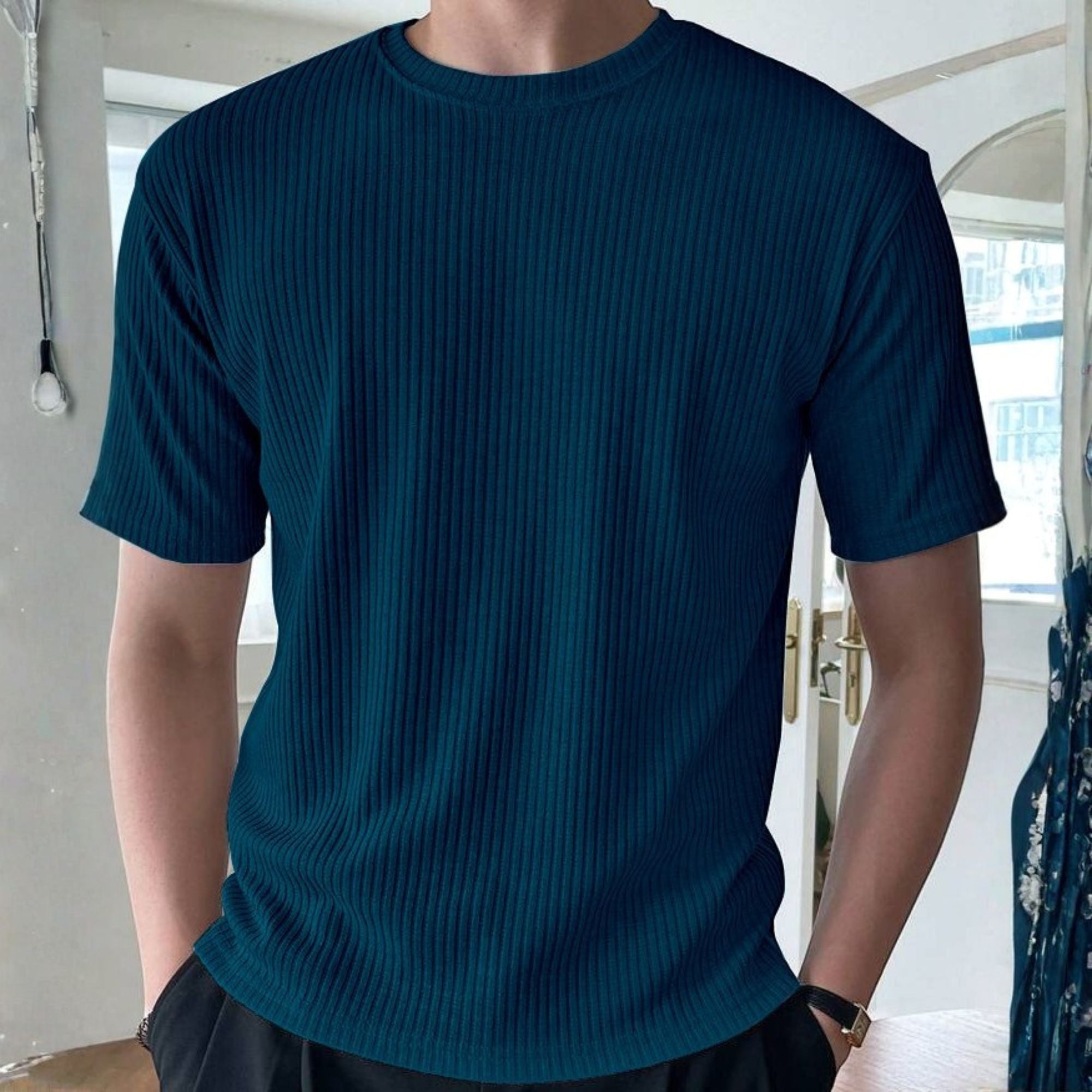 Rib T-Shirt Neavy Blue
