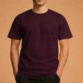 Half Sleeve Solid Premium Cotton T-Shirt (Dark Coffee)