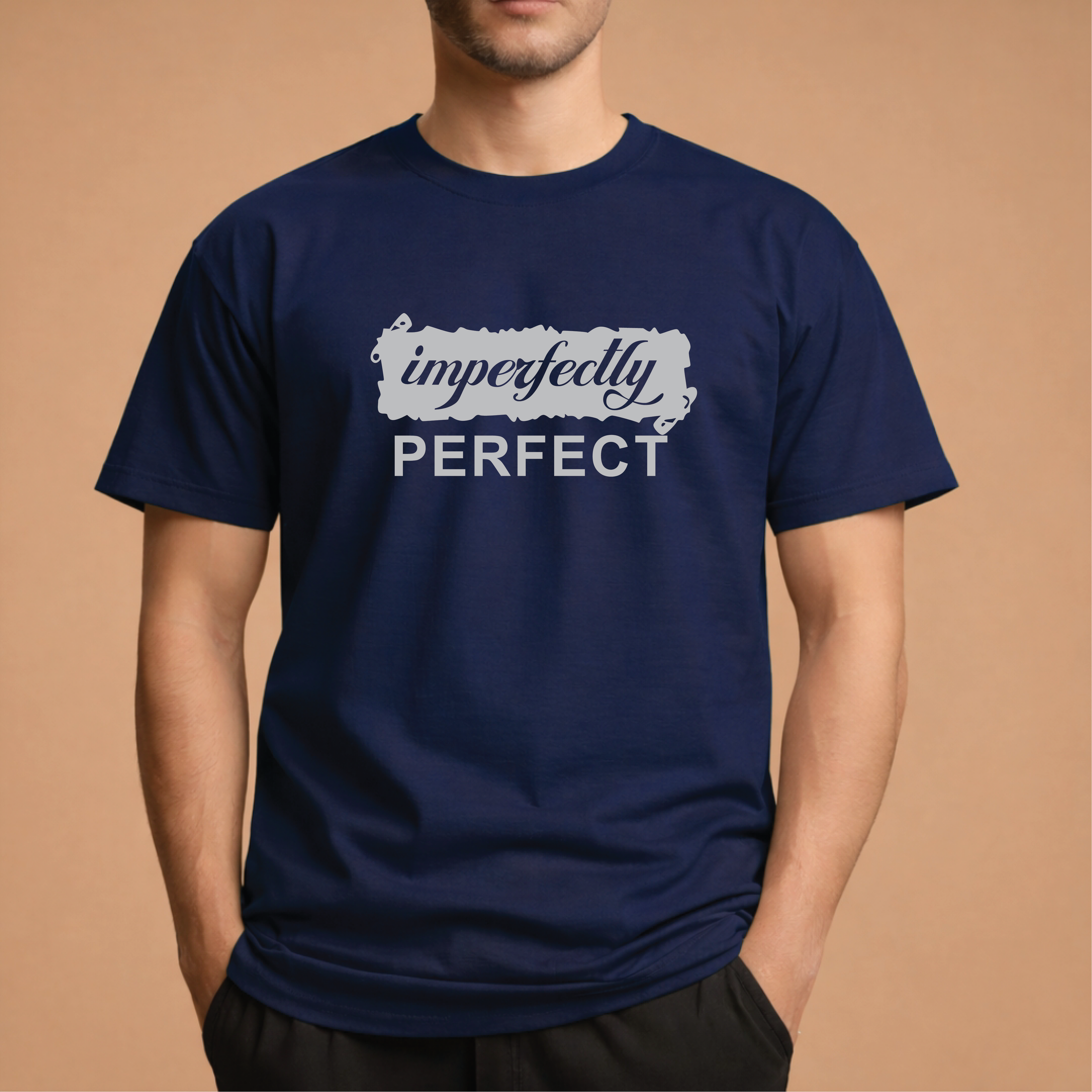 Half Sleeve t-shirt print IMPERFECTLY PERFECT