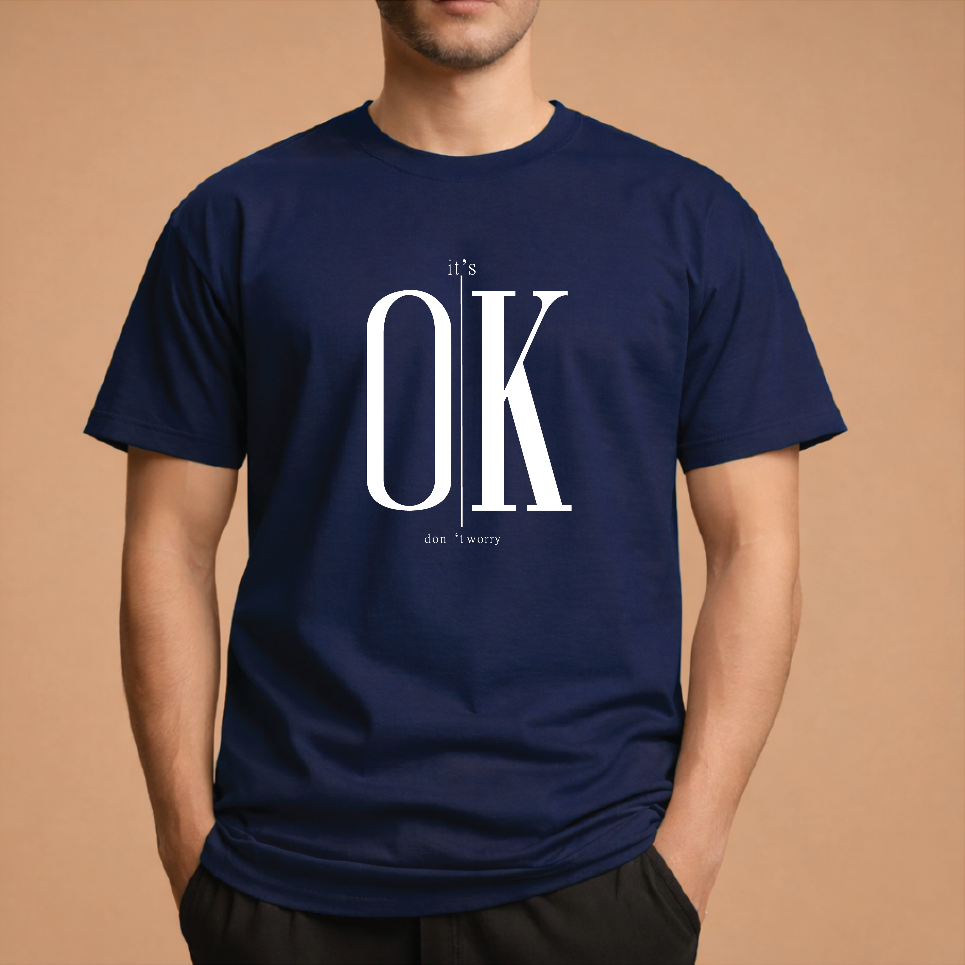 Half Sleeve t-shirt print It's Ok