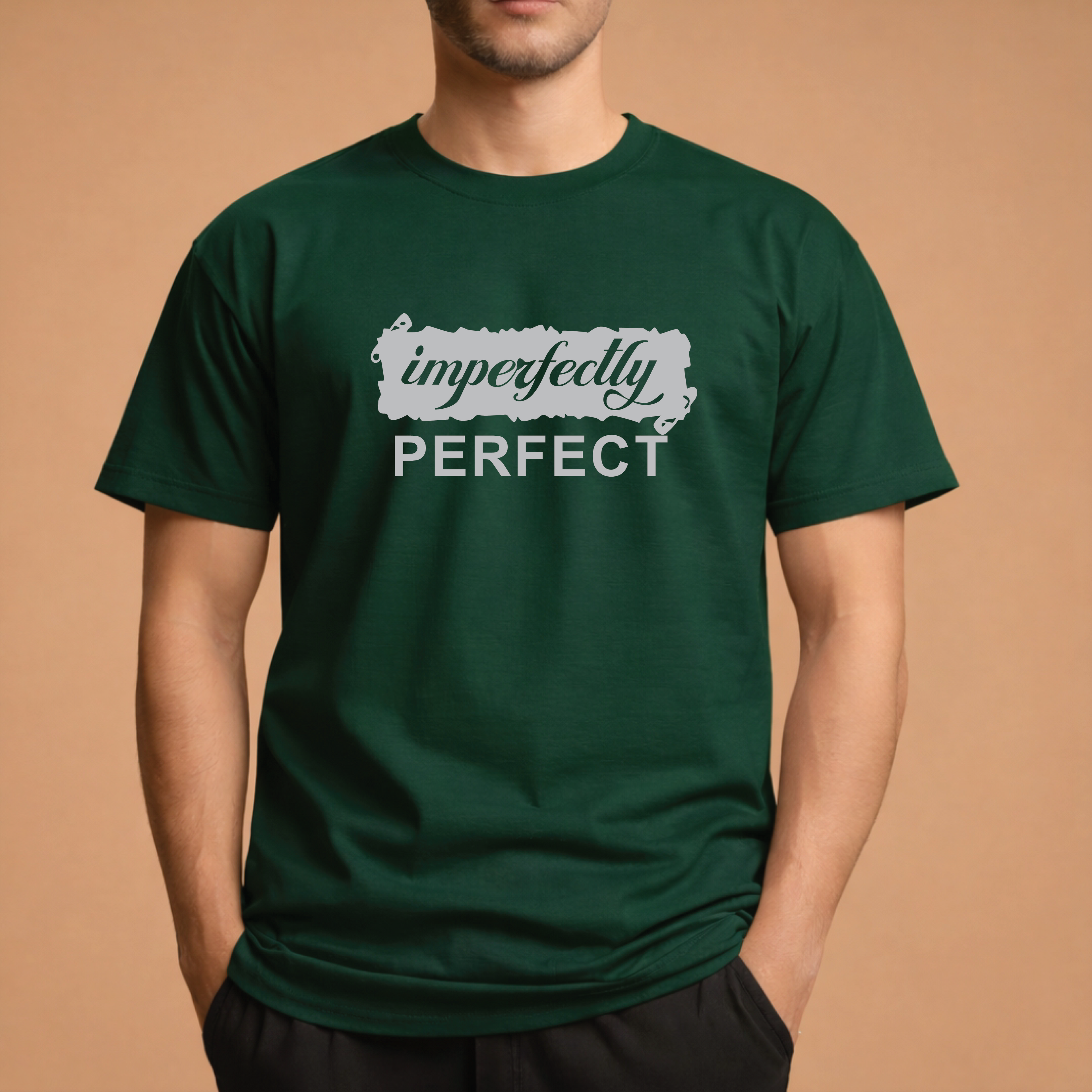 Half Sleeve t-shirt print IMPERFECTLY PERFECT