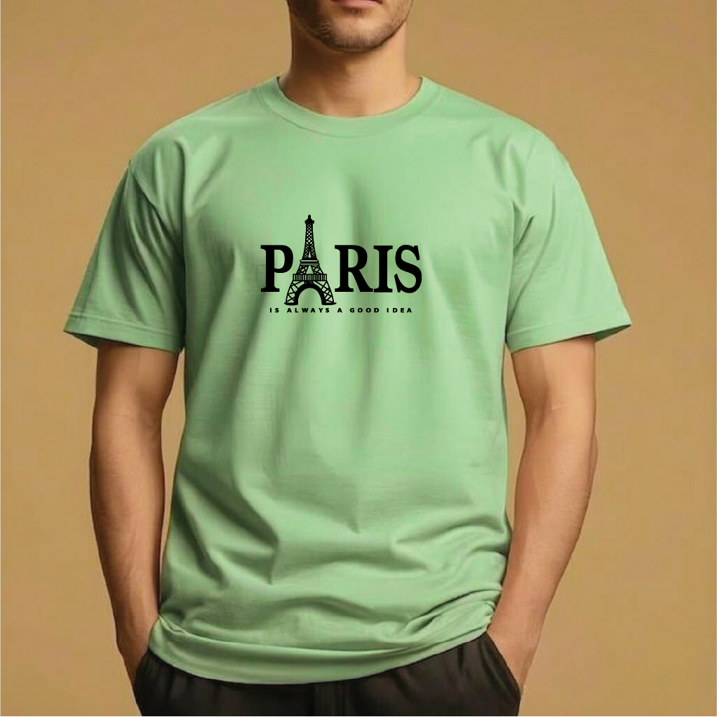 Half Sleeve t-shirt print PARIS eiffel tower