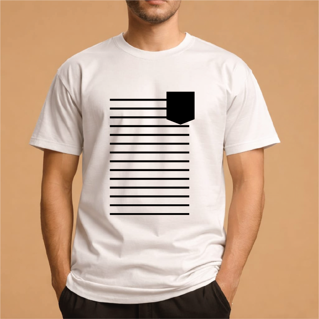 Half Sleeve t-shirt print POCKET