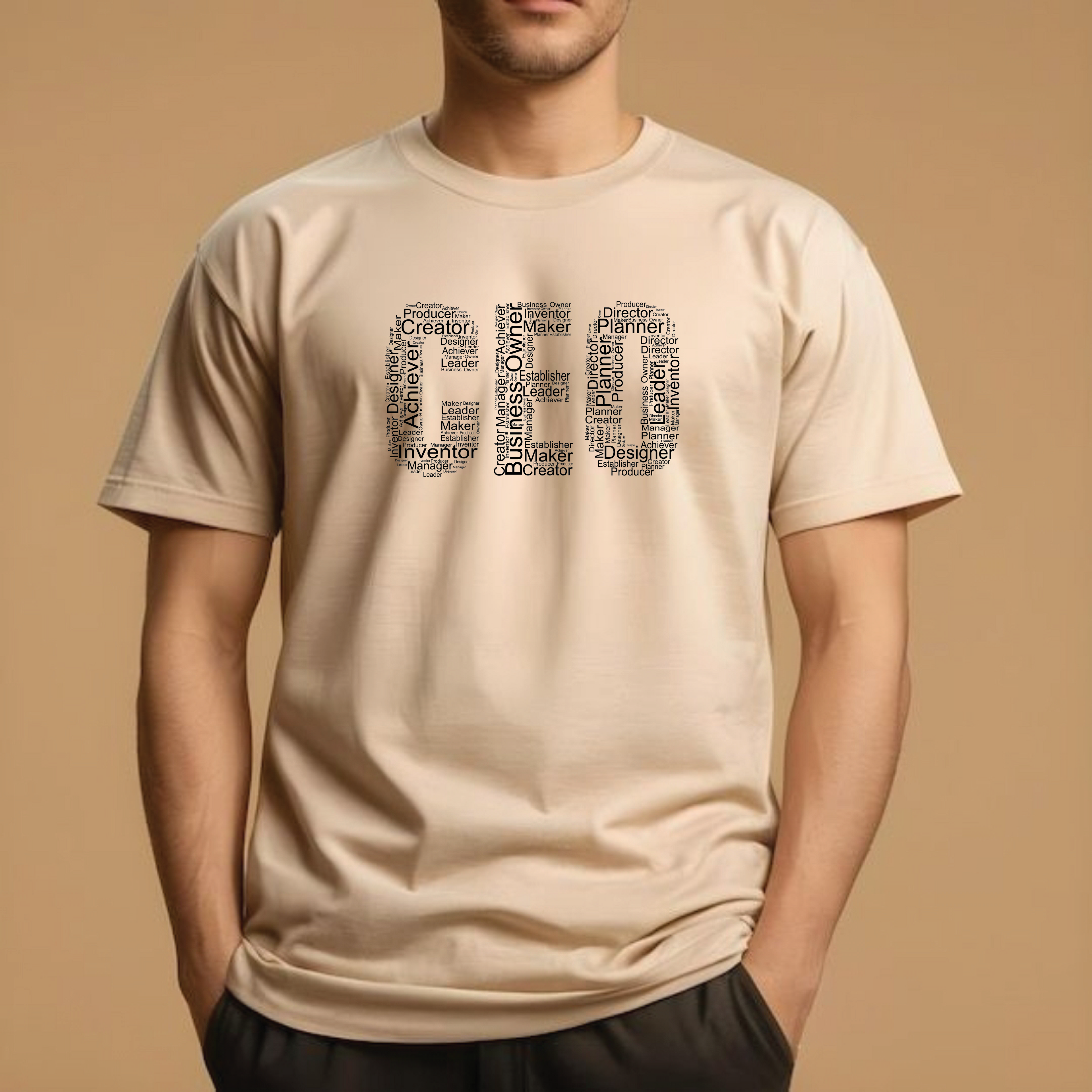 Half Sleeve t-shirt print CEO