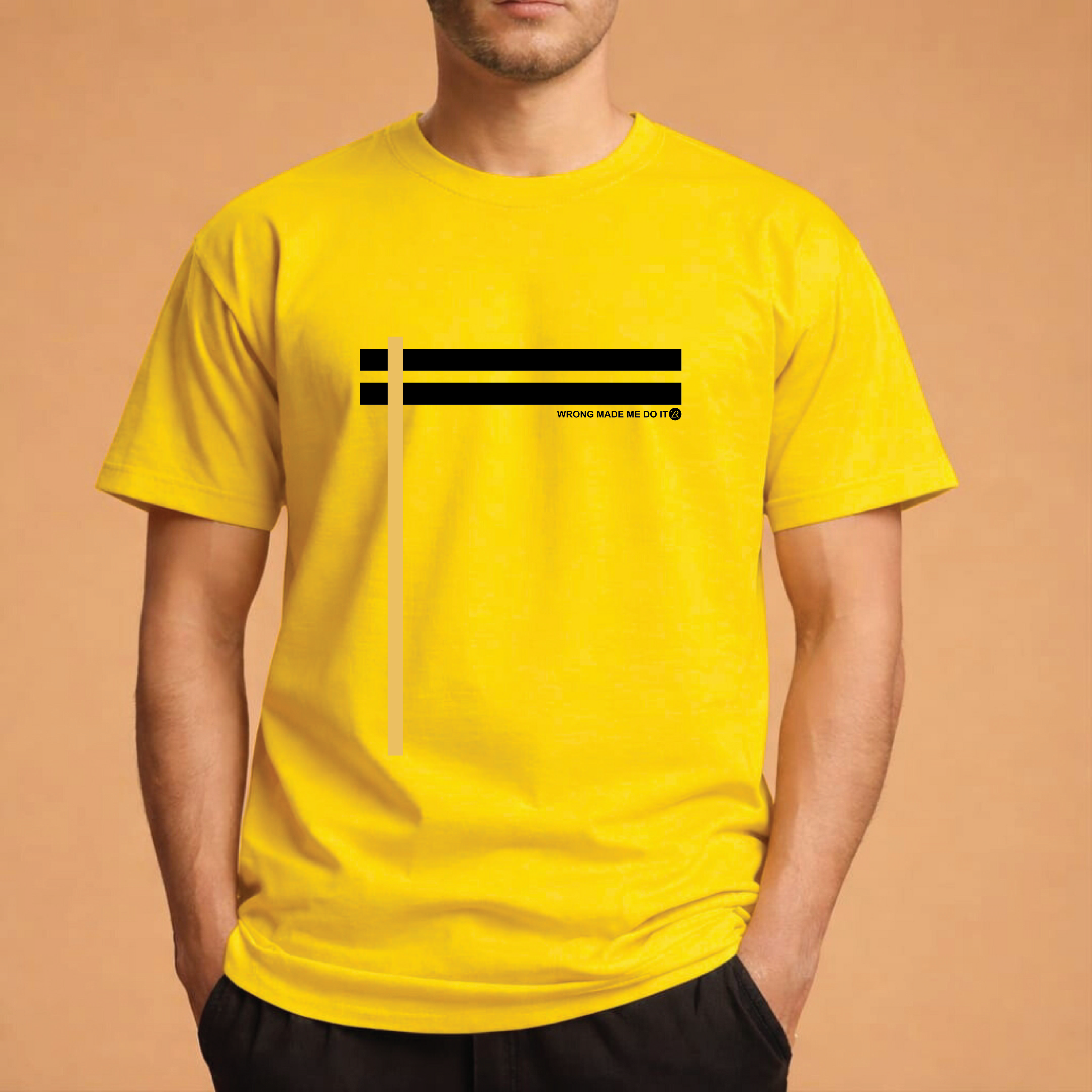 Half Sleeve t-shirt print 2 STRIPES