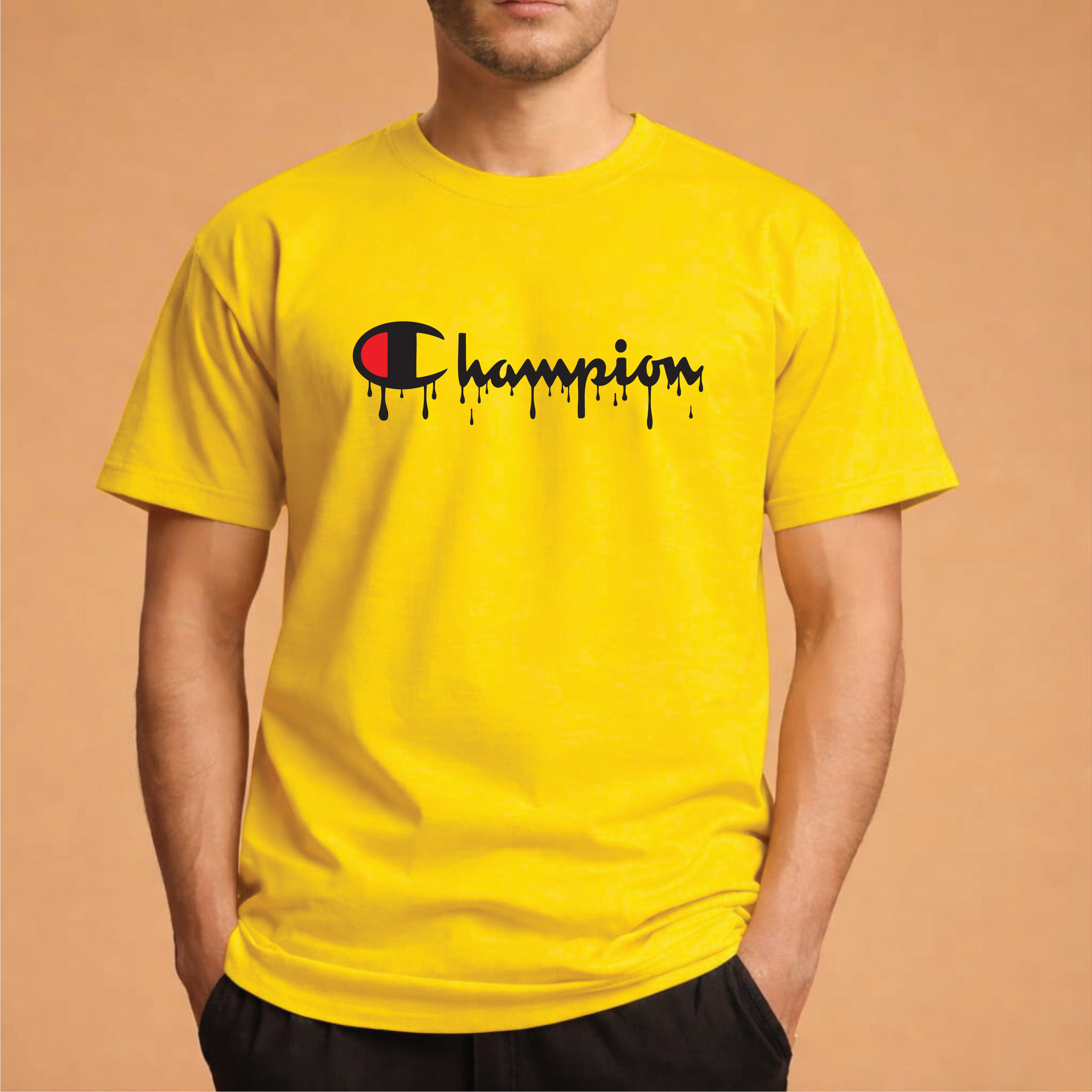 Half Sleeve t-shirt print Champion
