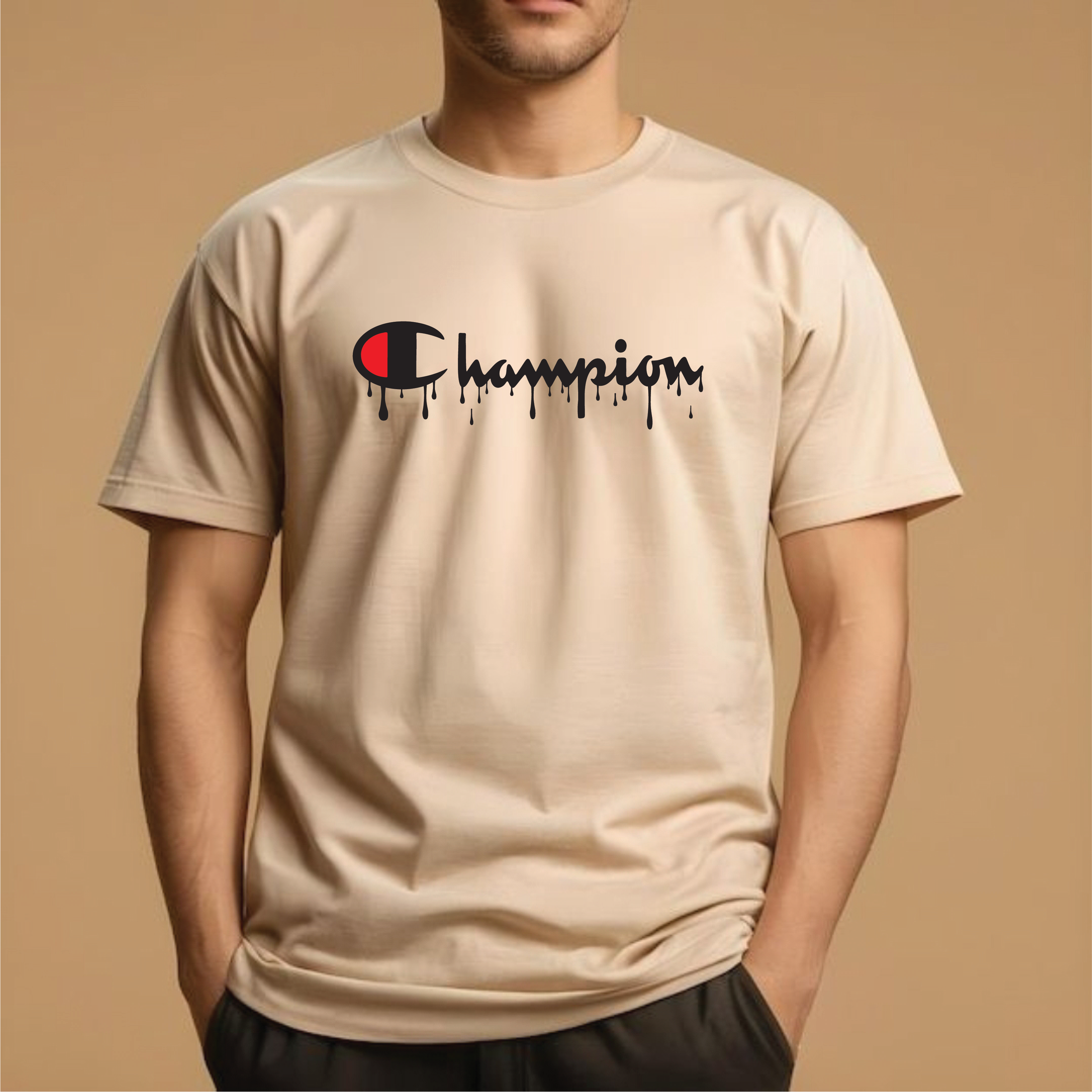Half Sleeve t-shirt print Champion