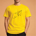 Half Sleeve t-shirt print Paper Plane