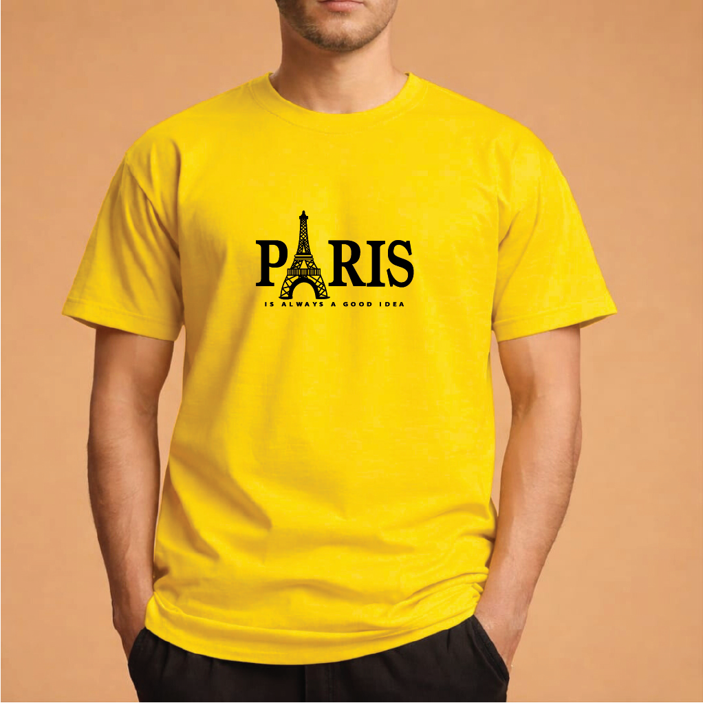 Half Sleeve t-shirt print PARIS eiffel tower