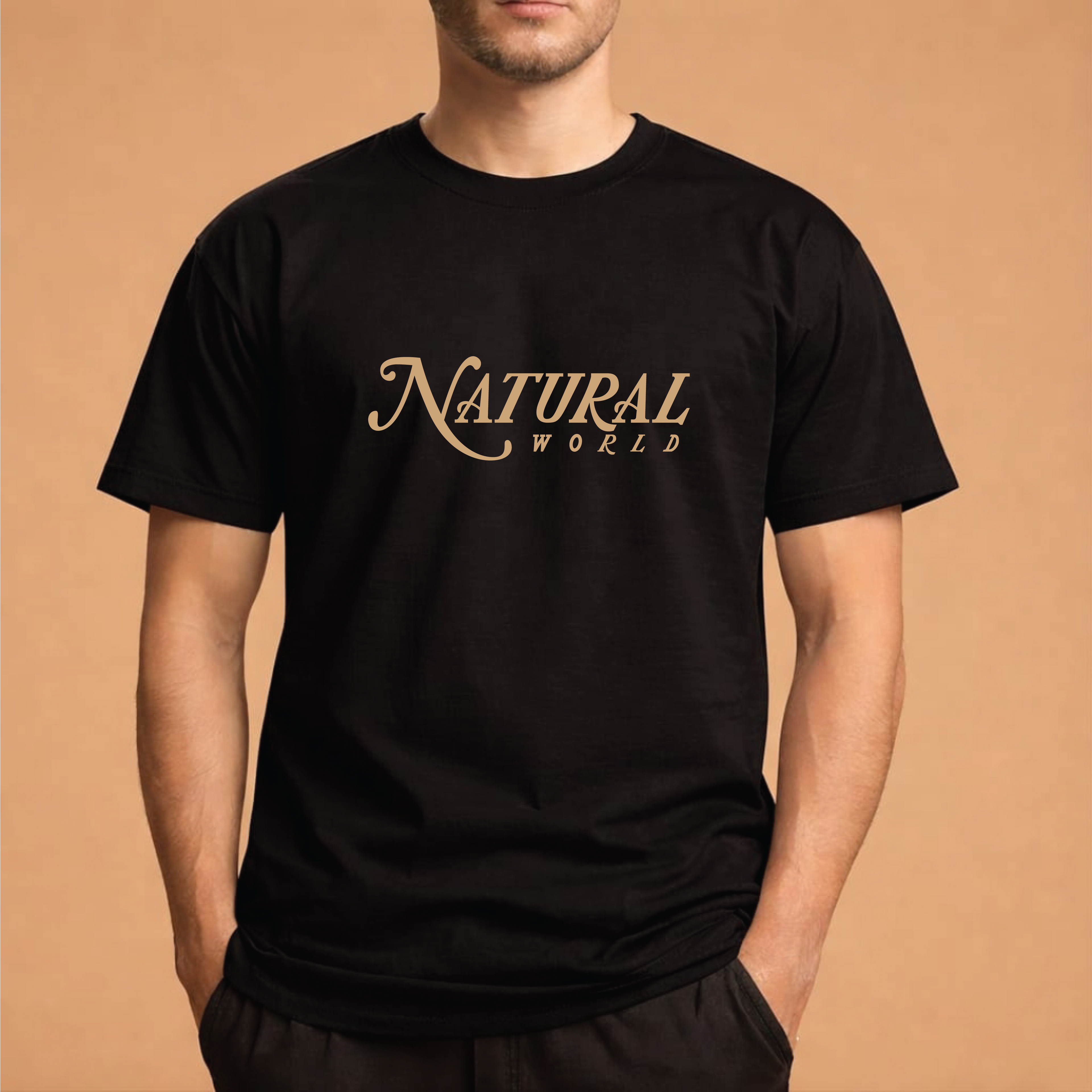 Half Sleeve t-shirt print NATURAL WORLD