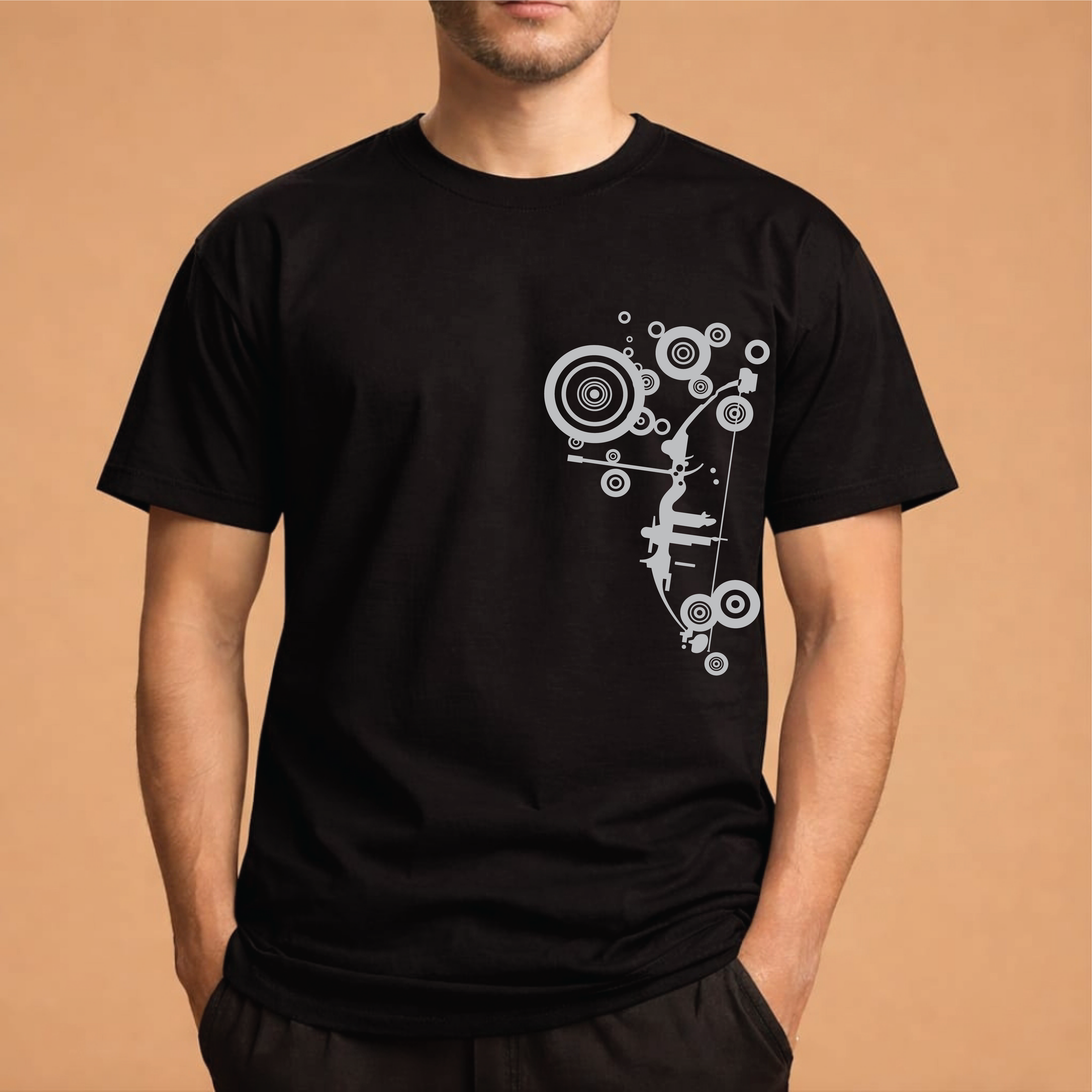Half Sleeve t-shirt print CHEST DESIGN