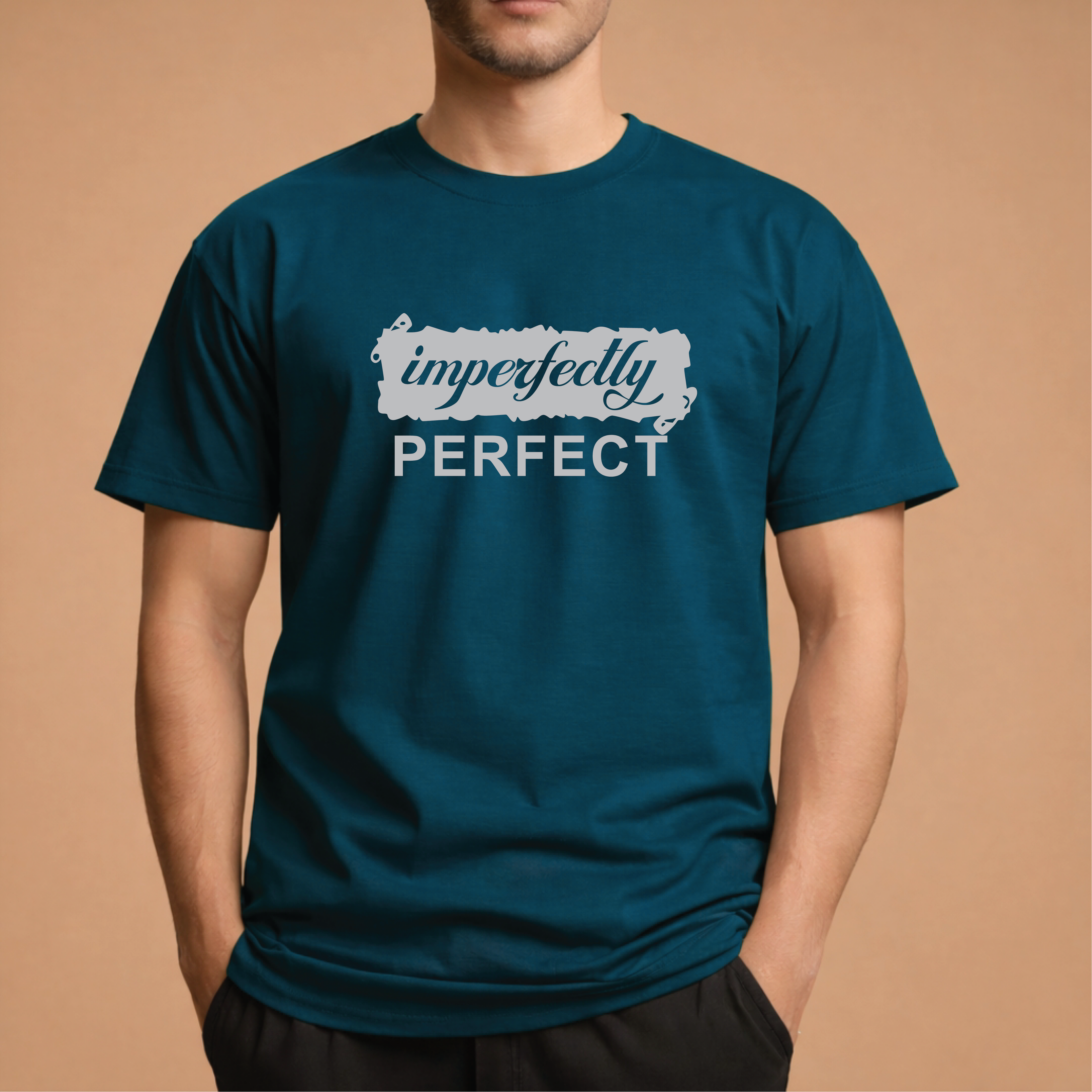 Half Sleeve t-shirt print IMPERFECTLY PERFECT