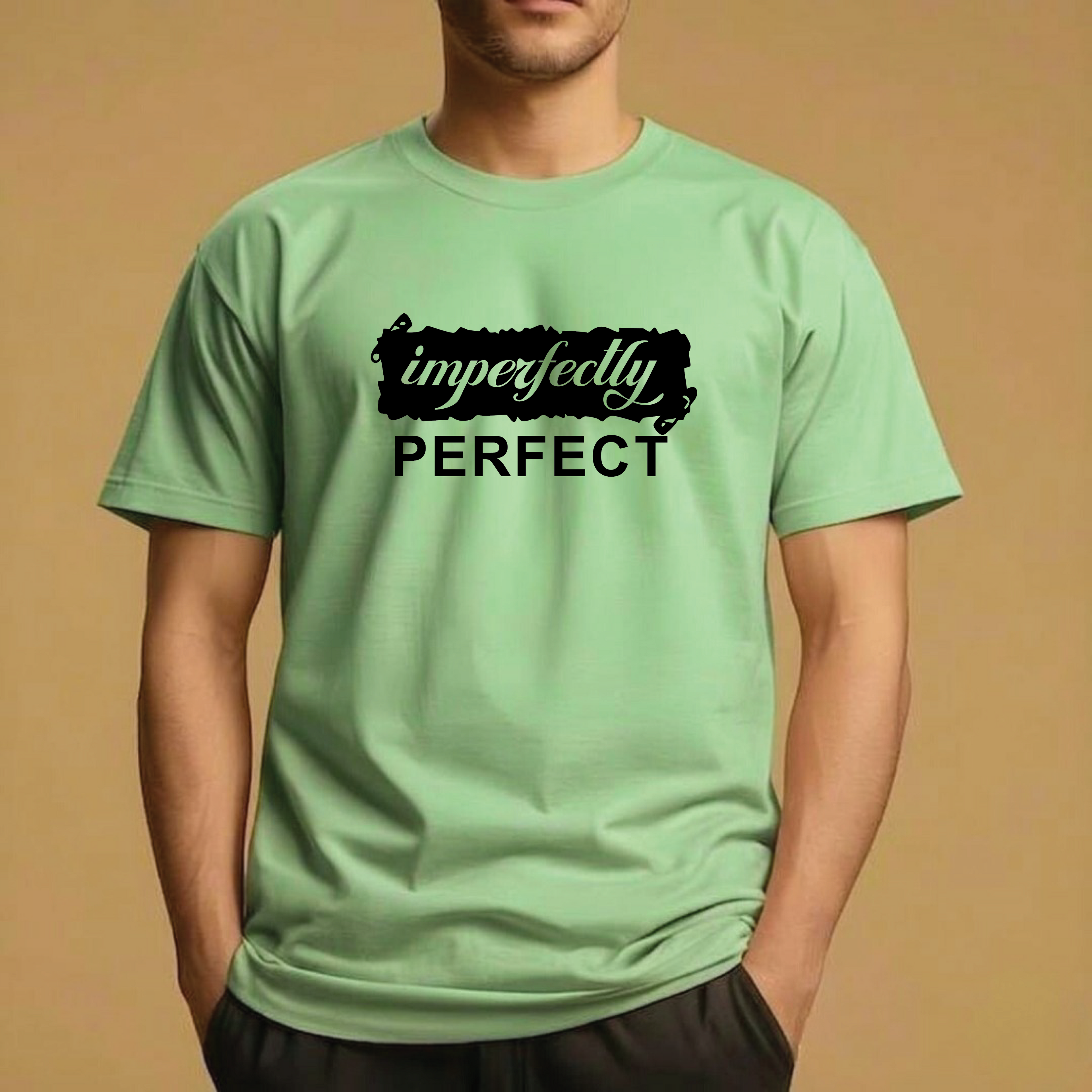 Half Sleeve t-shirt print IMPERFECTLY PERFECT