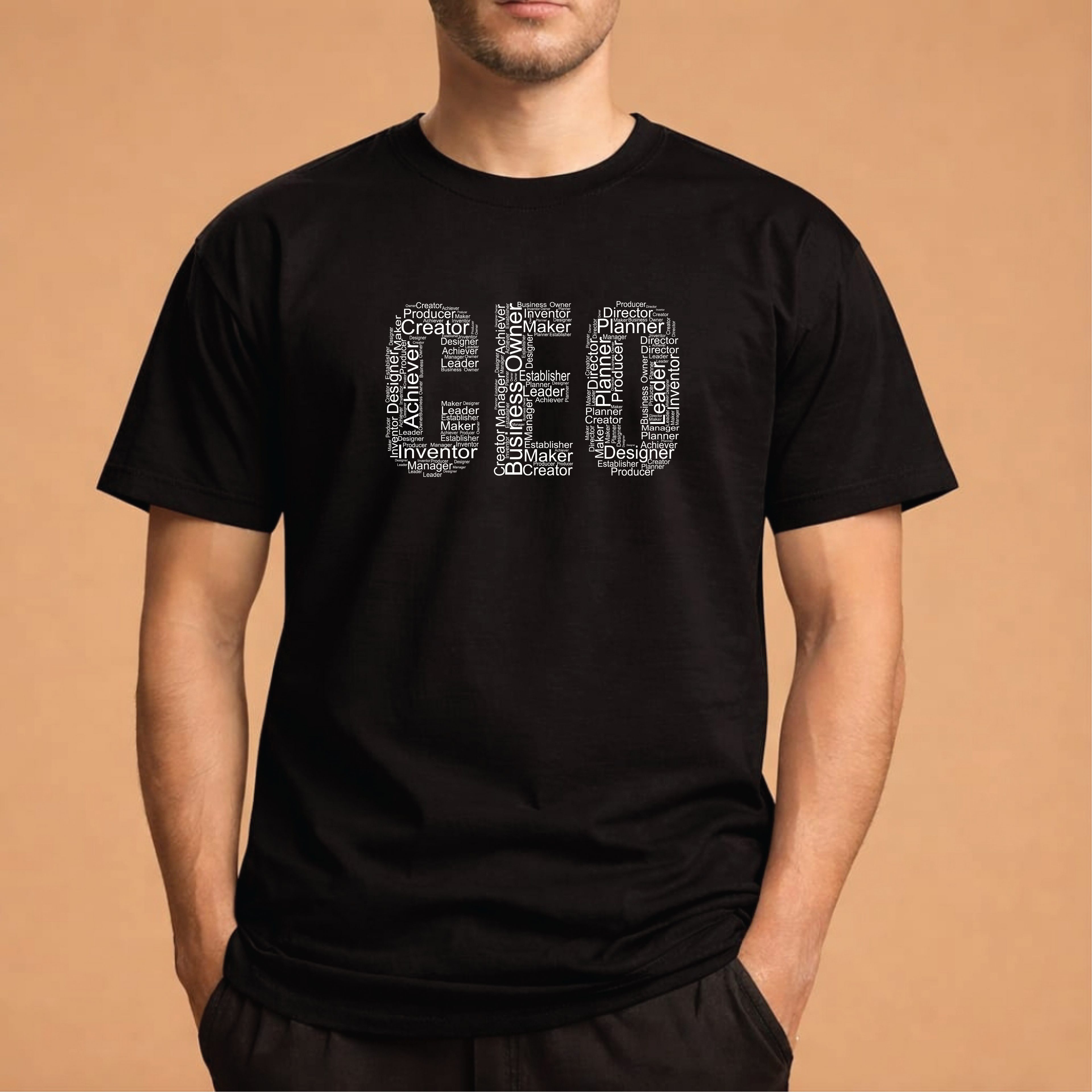 Half Sleeve t-shirt print CEO
