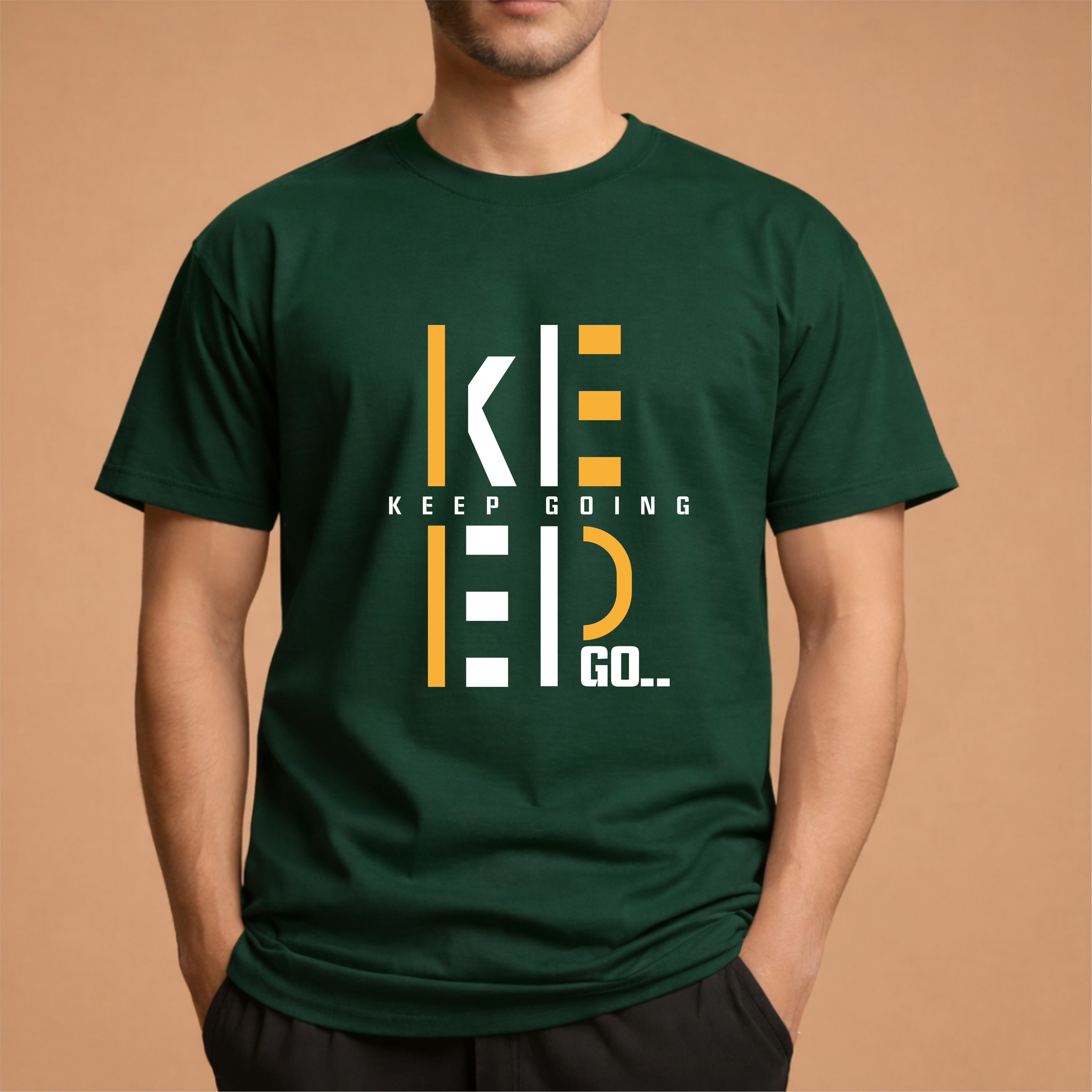 Half Sleeve t-shirt print KEEP GOING