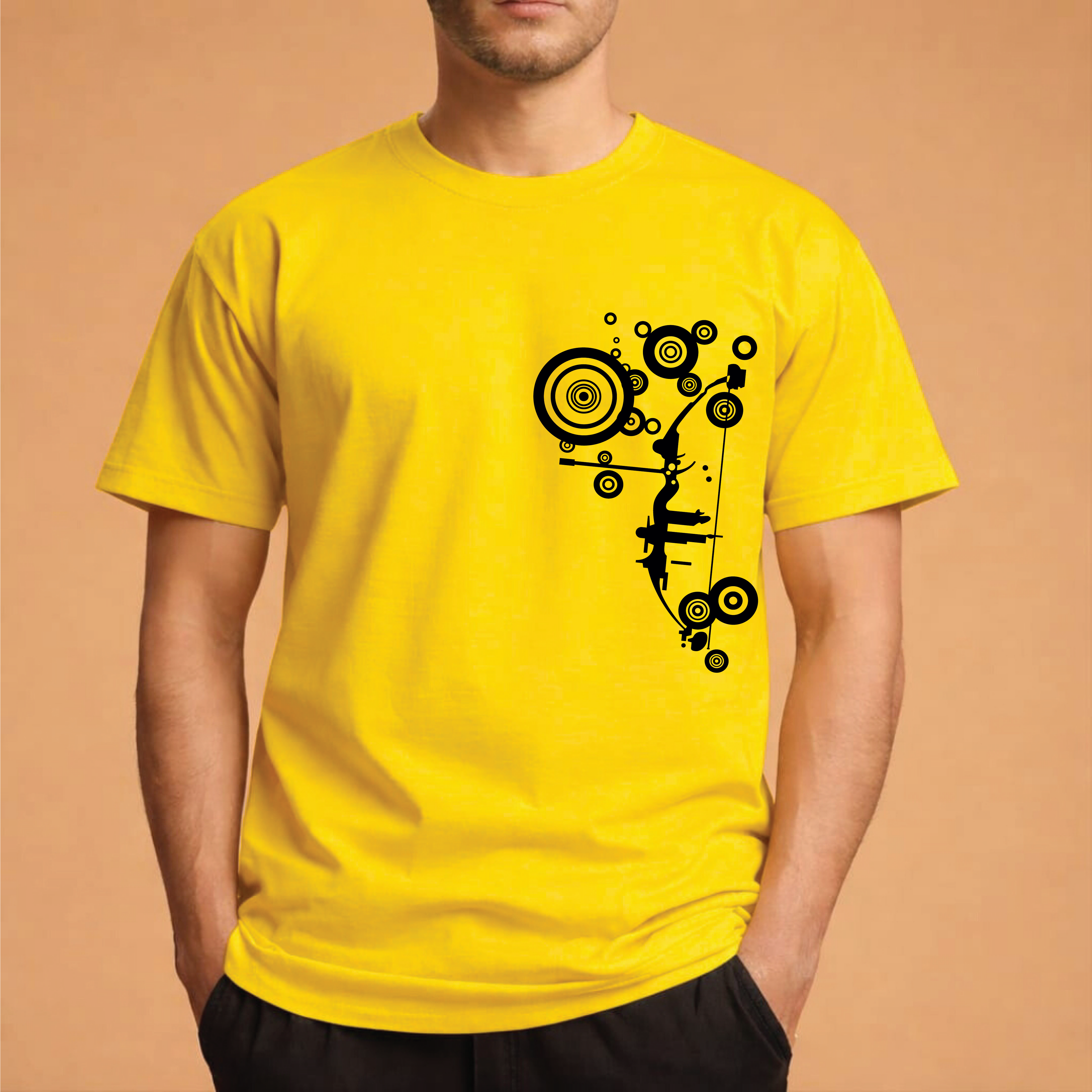 Half Sleeve t-shirt print CHEST DESIGN