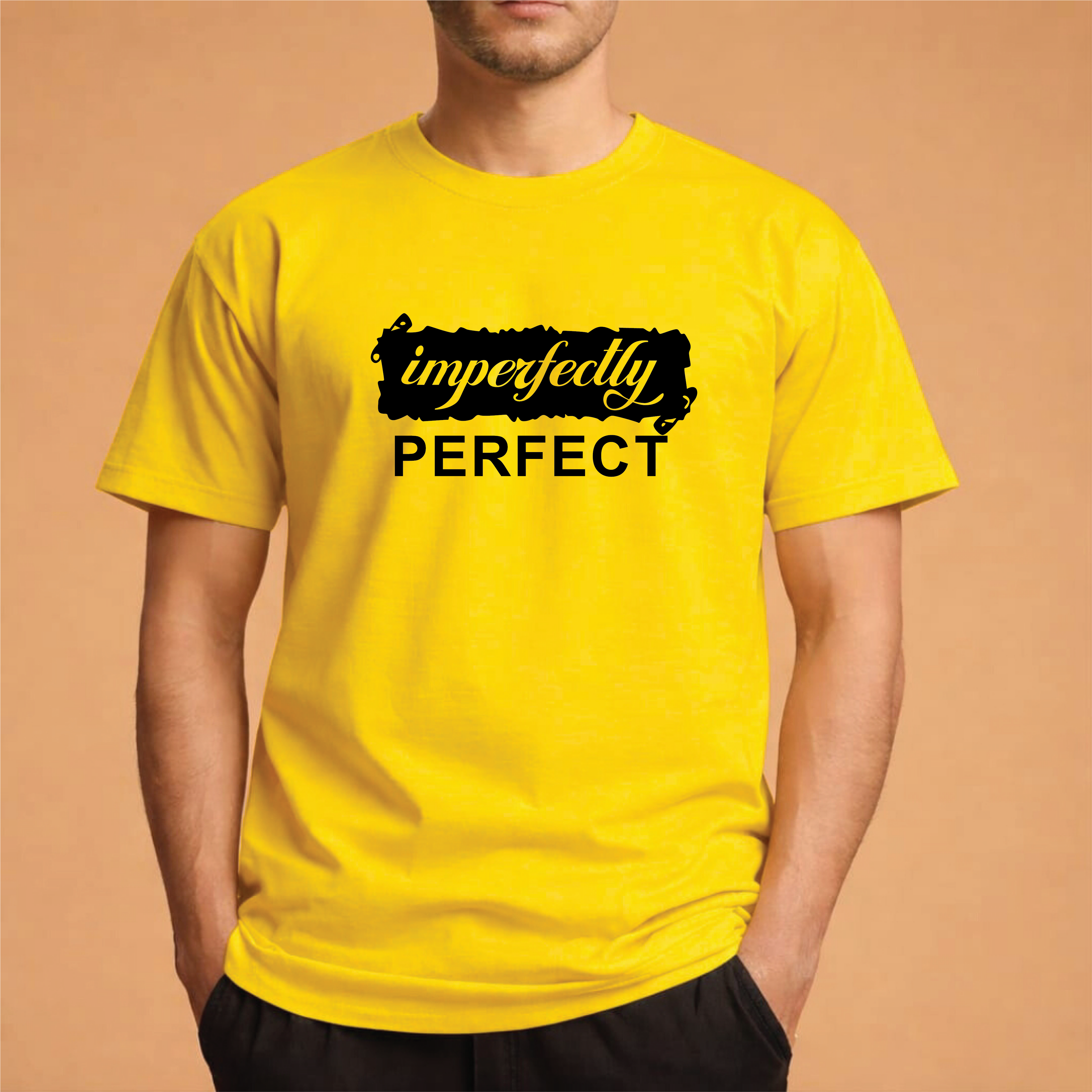 Half Sleeve t-shirt print IMPERFECTLY PERFECT