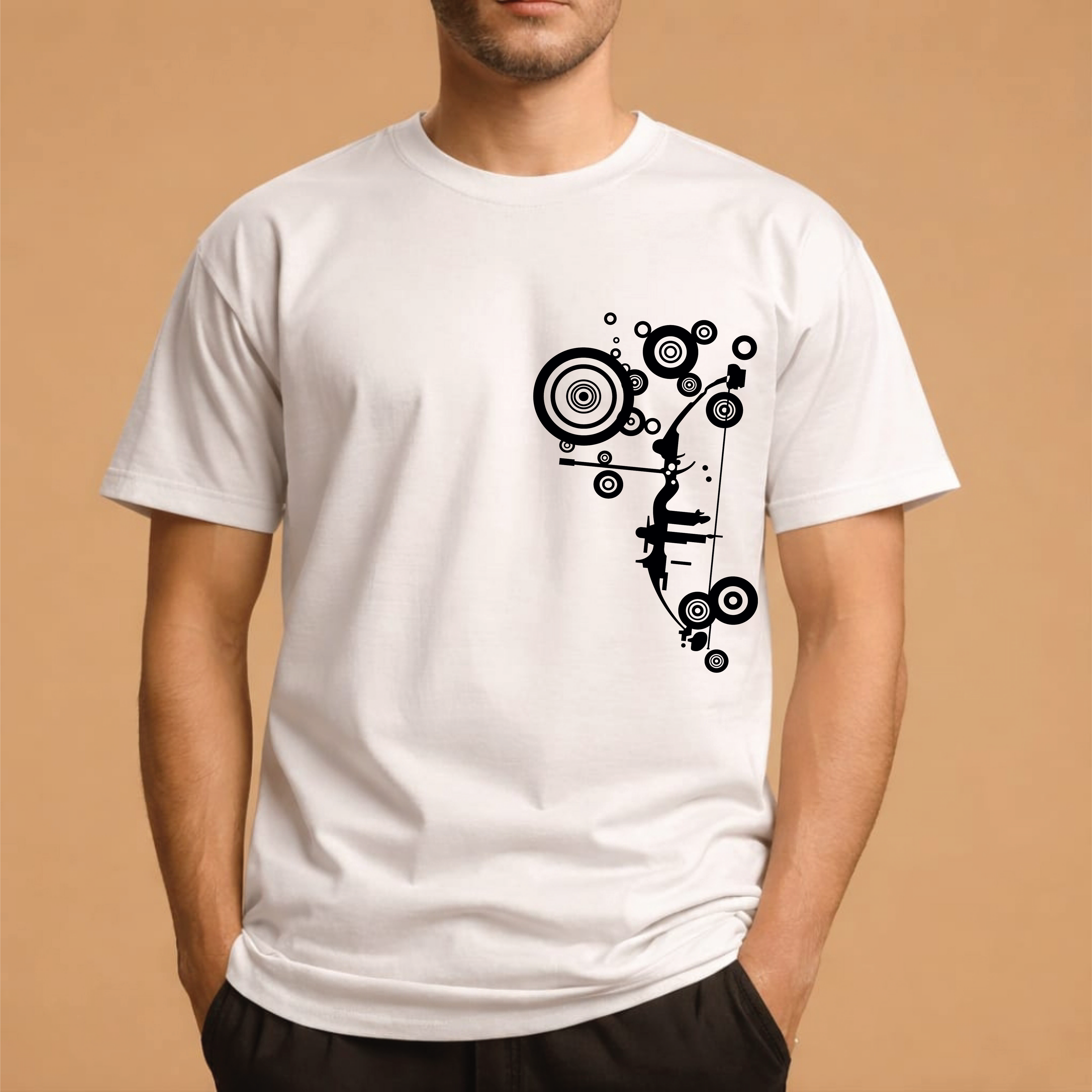 Half Sleeve t-shirt print CHEST DESIGN