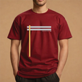 Half Sleeve t-shirt print 2 STRIPES