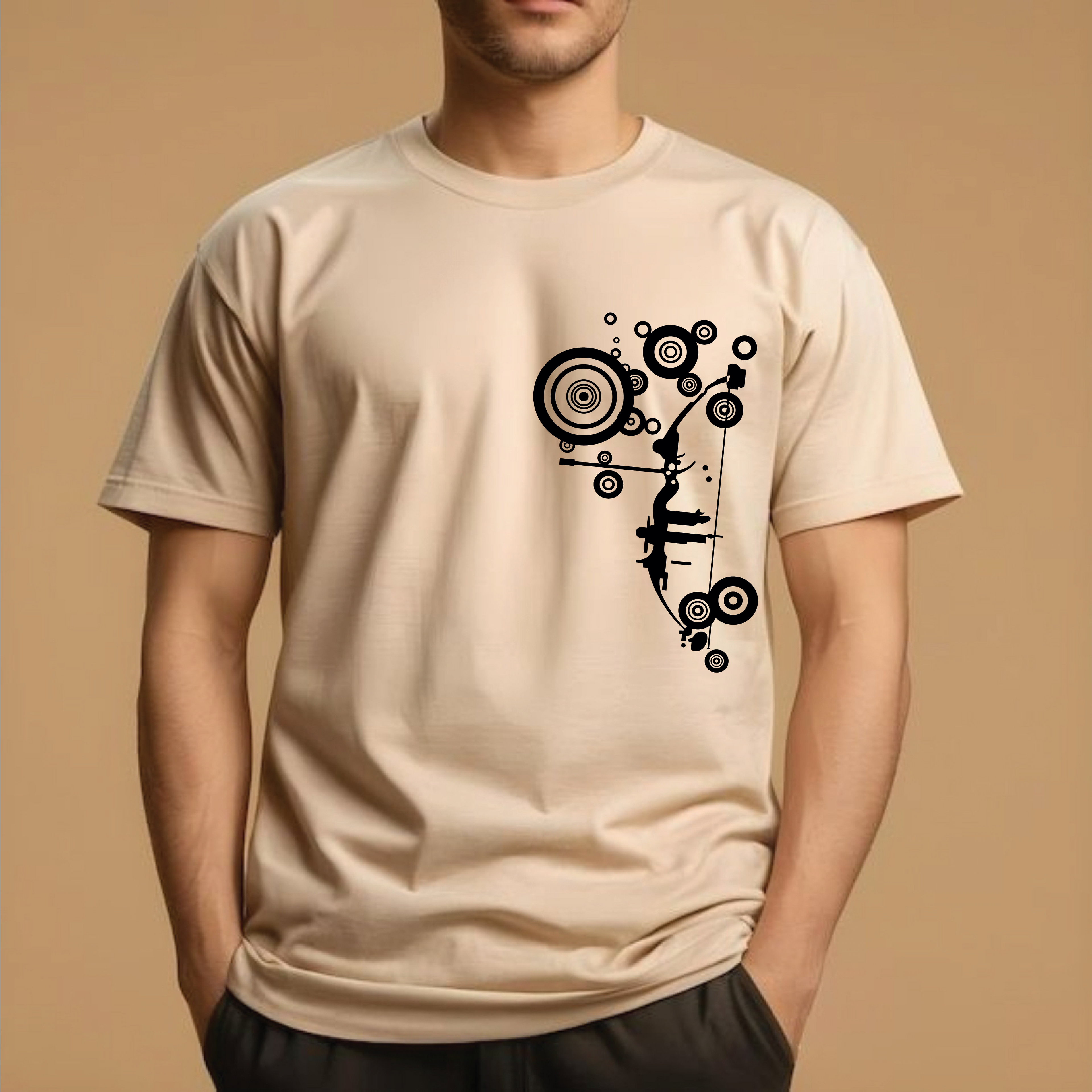 Half Sleeve t-shirt print CHEST DESIGN