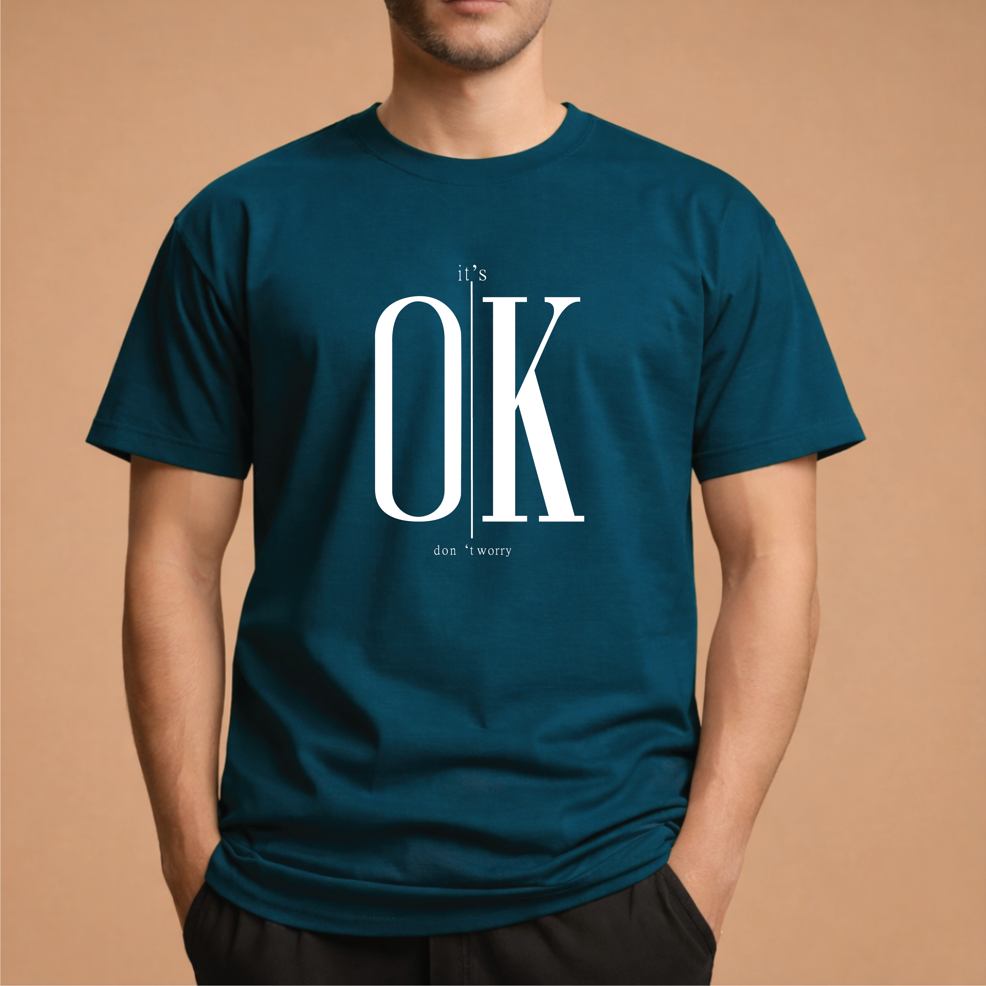 Half Sleeve t-shirt print It's Ok