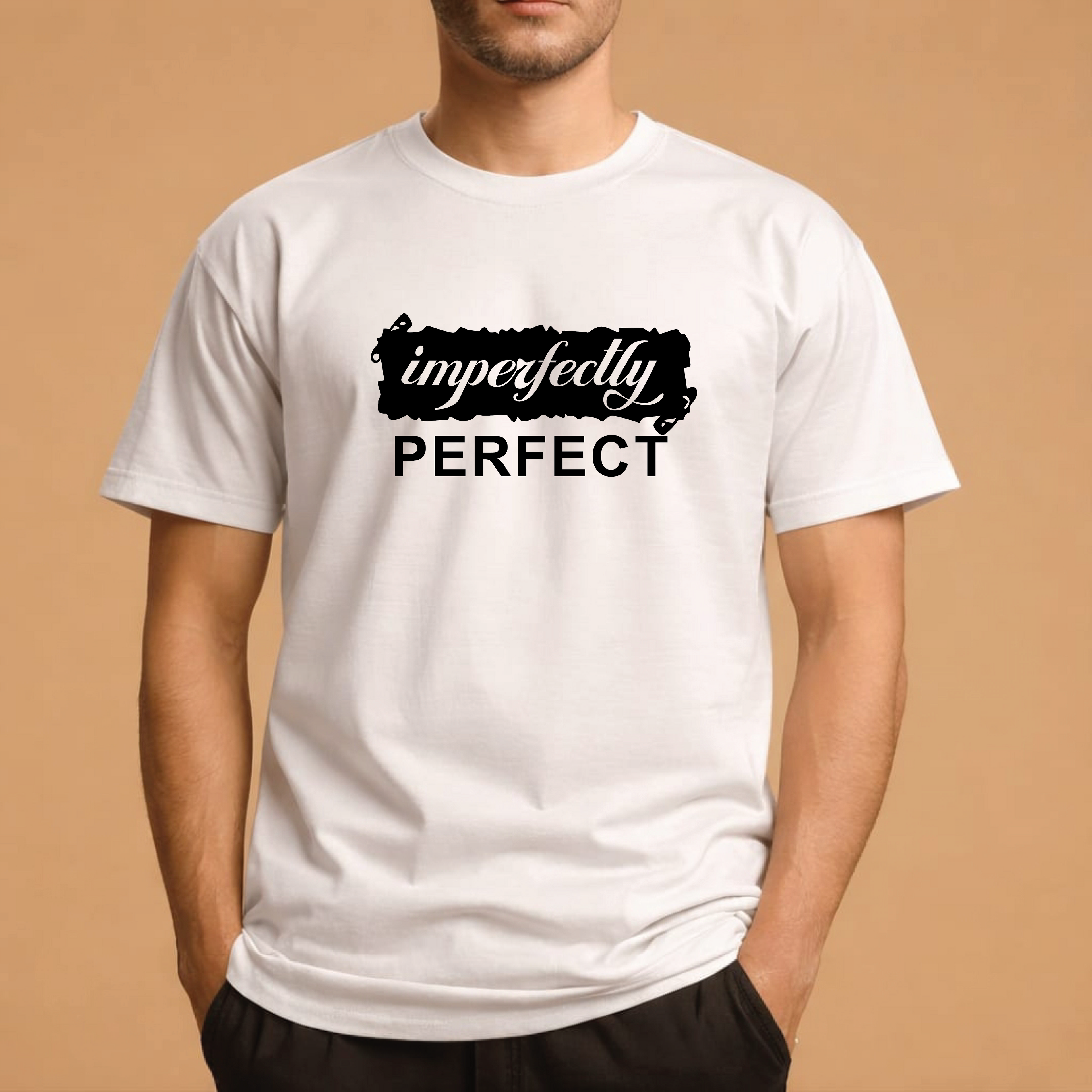 Half Sleeve t-shirt print IMPERFECTLY PERFECT
