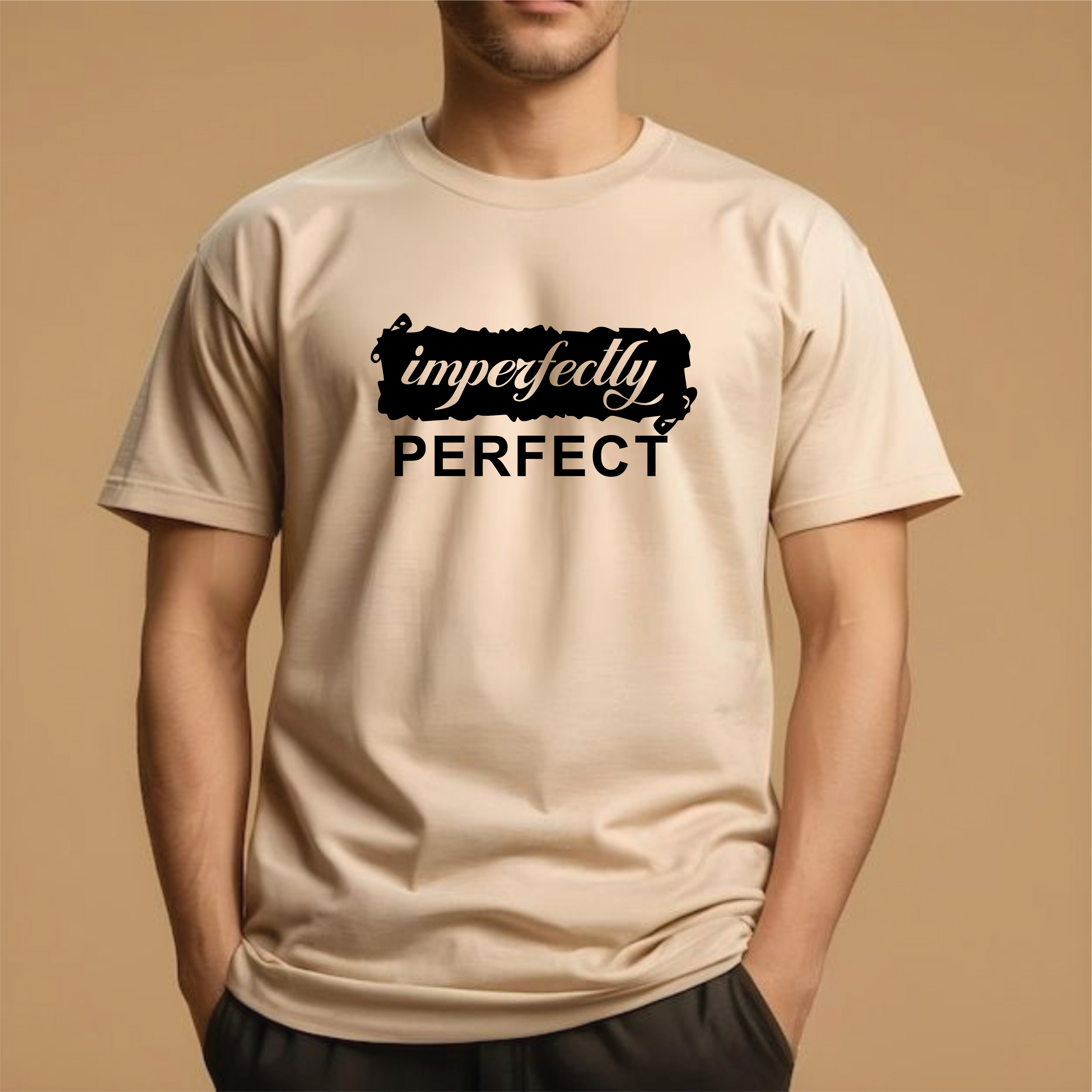 Half Sleeve t-shirt print IMPERFECTLY PERFECT