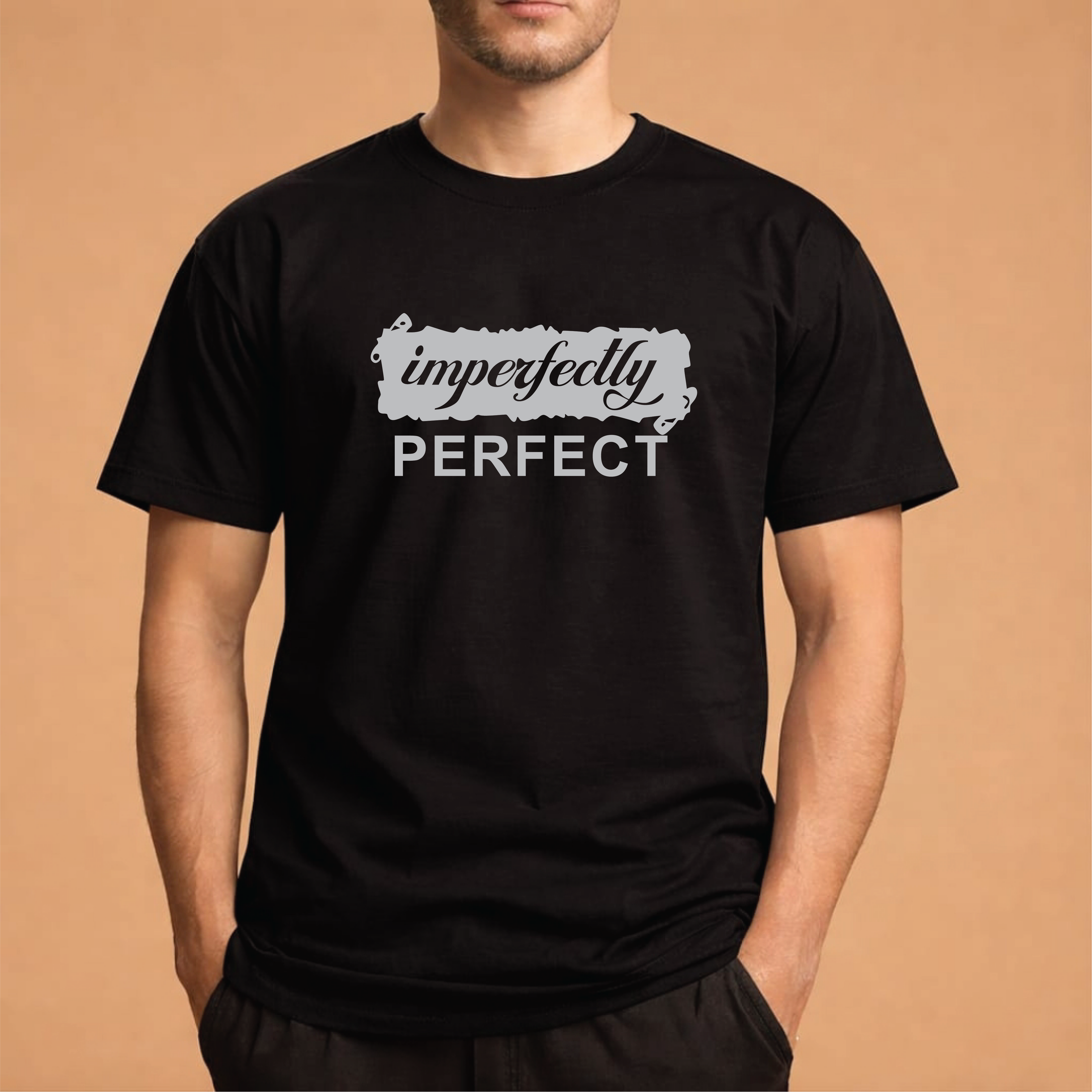 Half Sleeve t-shirt print IMPERFECTLY PERFECT