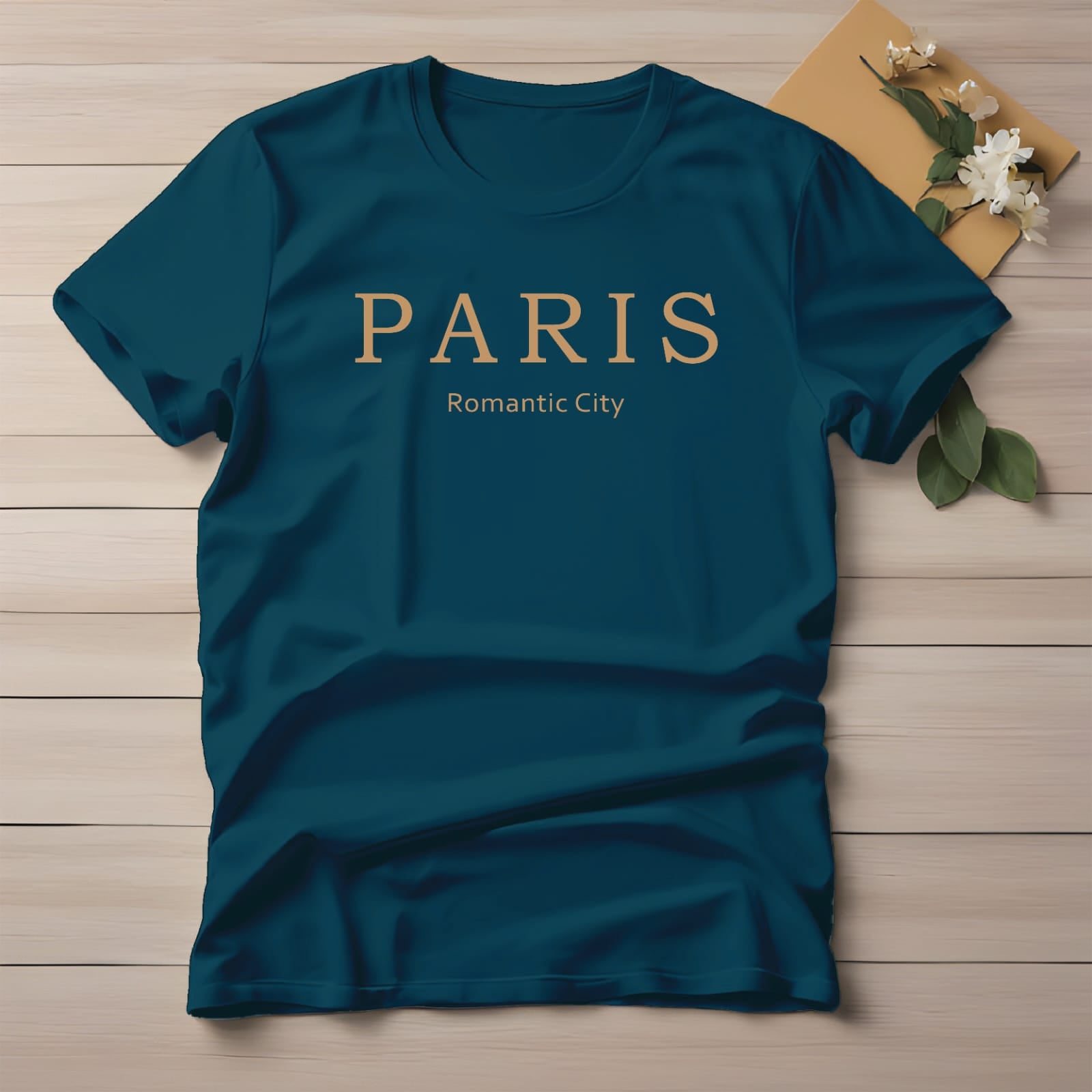 Half Sleeve t-shirt print PARIS romantic city
