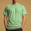 Half Sleeve Solid Premium Cotton T-Shirt (Mint)